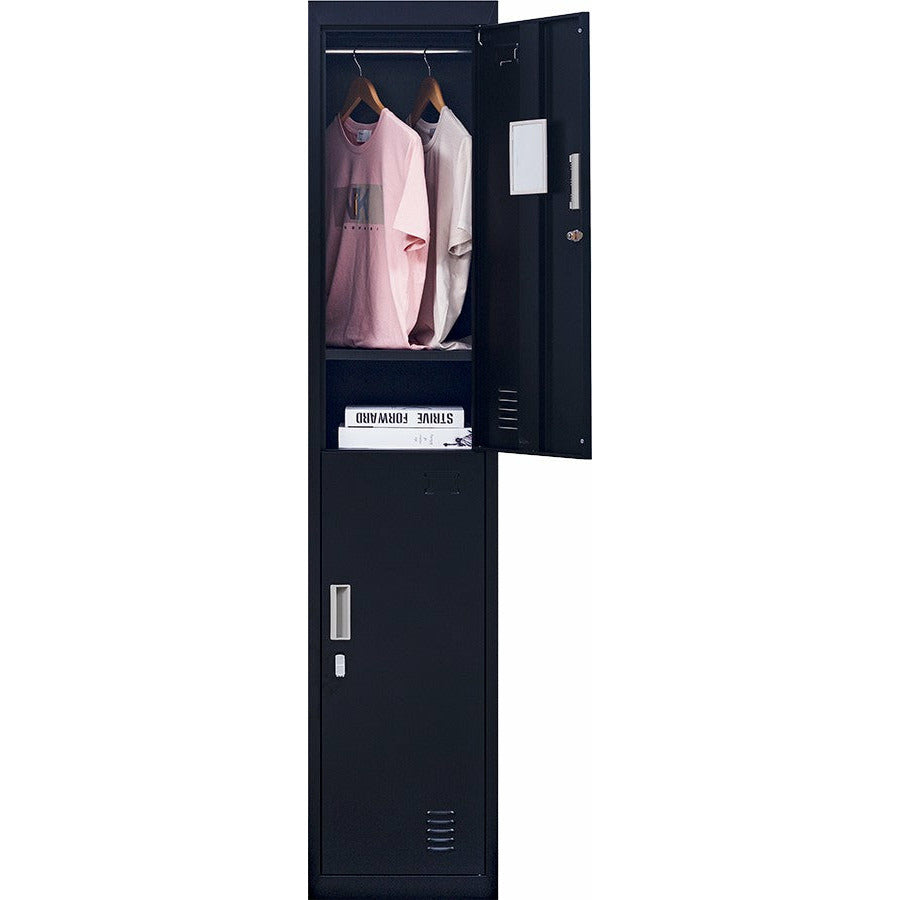 2-Door Vertical Locker for Office Gym Shed School Home Storage