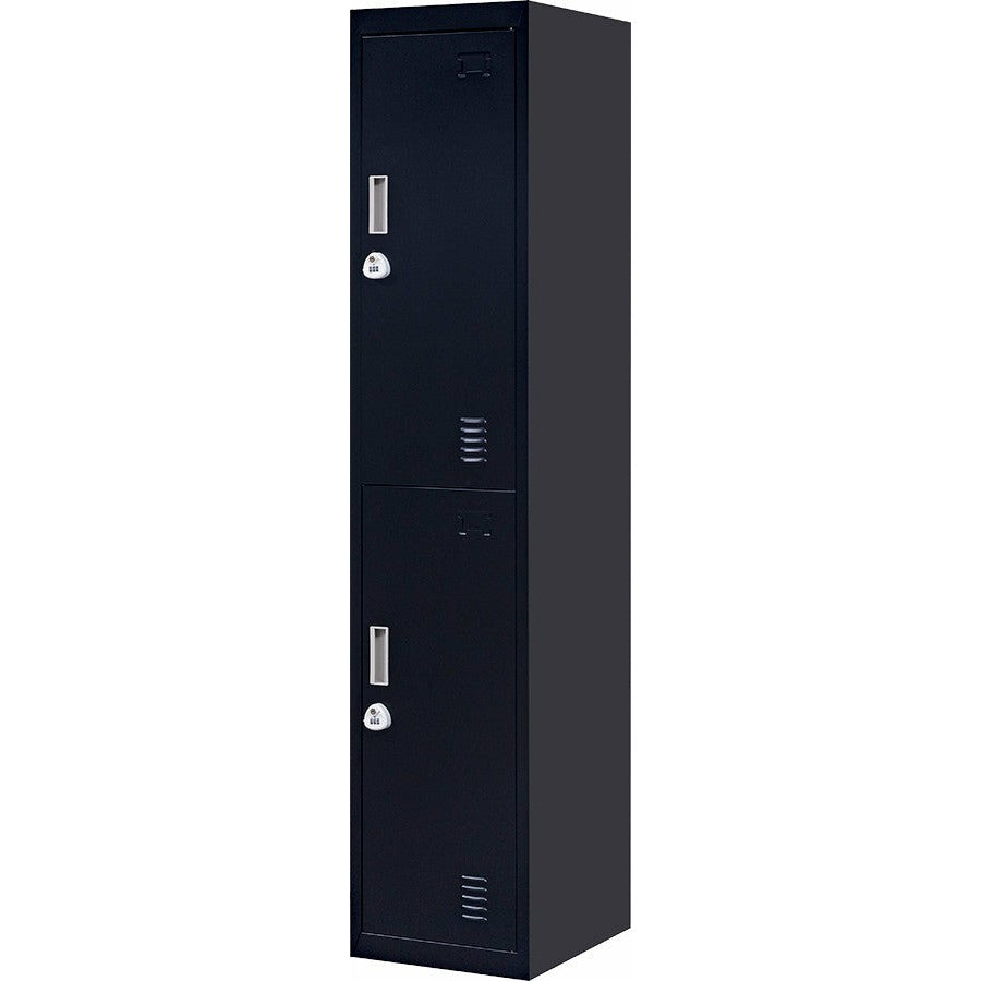2-Door Vertical Locker for Office Gym Shed School Home Storage