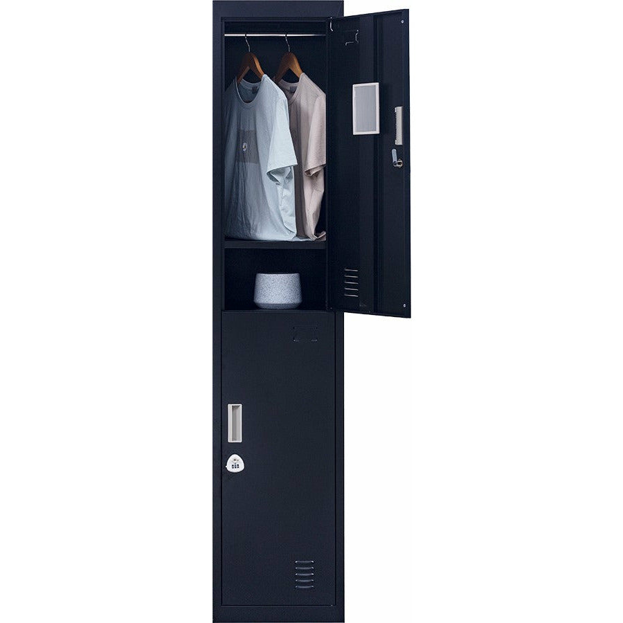 2-Door Vertical Locker for Office Gym Shed School Home Storage