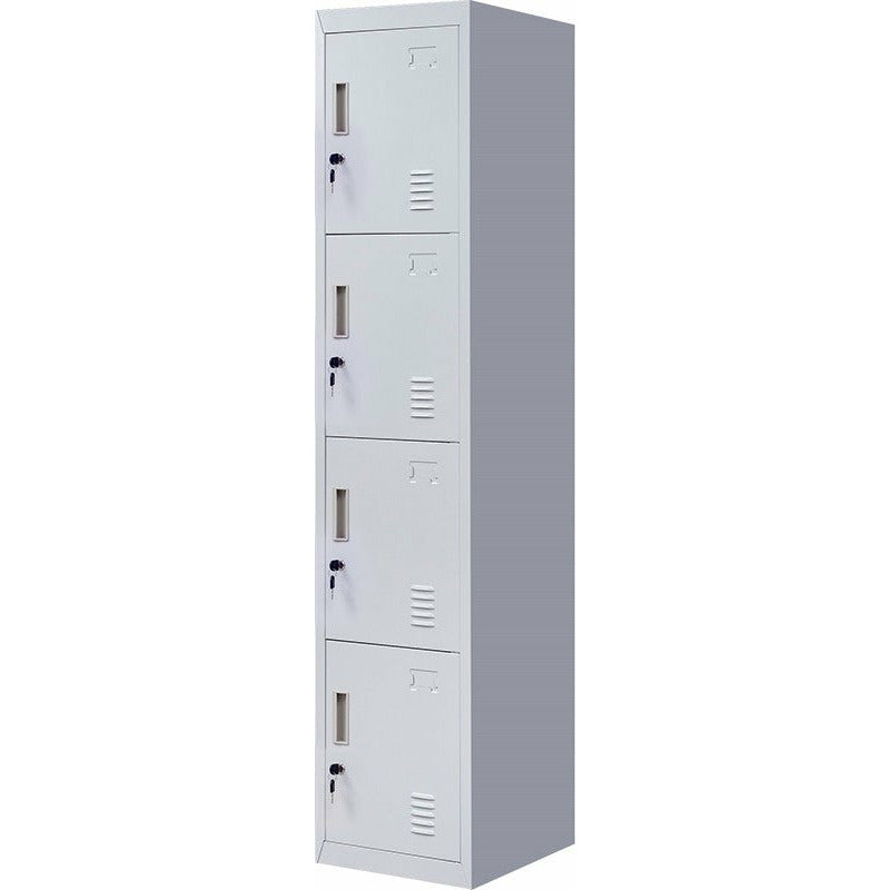 4-Door Vertical Locker for Office Gym Shed School Home Storage