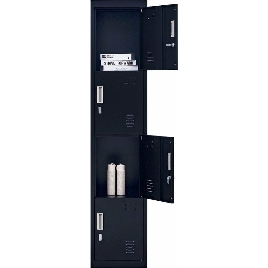 4-Door Vertical Locker for Office Gym Shed School Home Storage