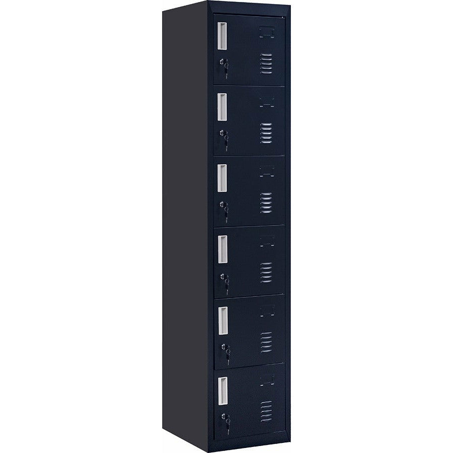 6-Door Locker for Office Gym Shed School Home Storage