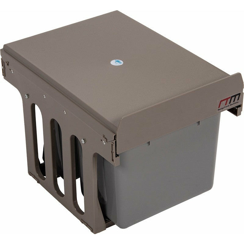 2x 15L Pull Out Trash Bin Dual Kitchen Garbage Waste Basket Cabinet Bin