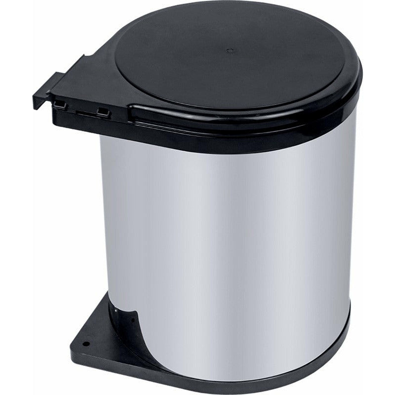 Kitchen Swing Pull Out Bin Stainless Steel Garbage Rubbish Waste Trash Can 14L