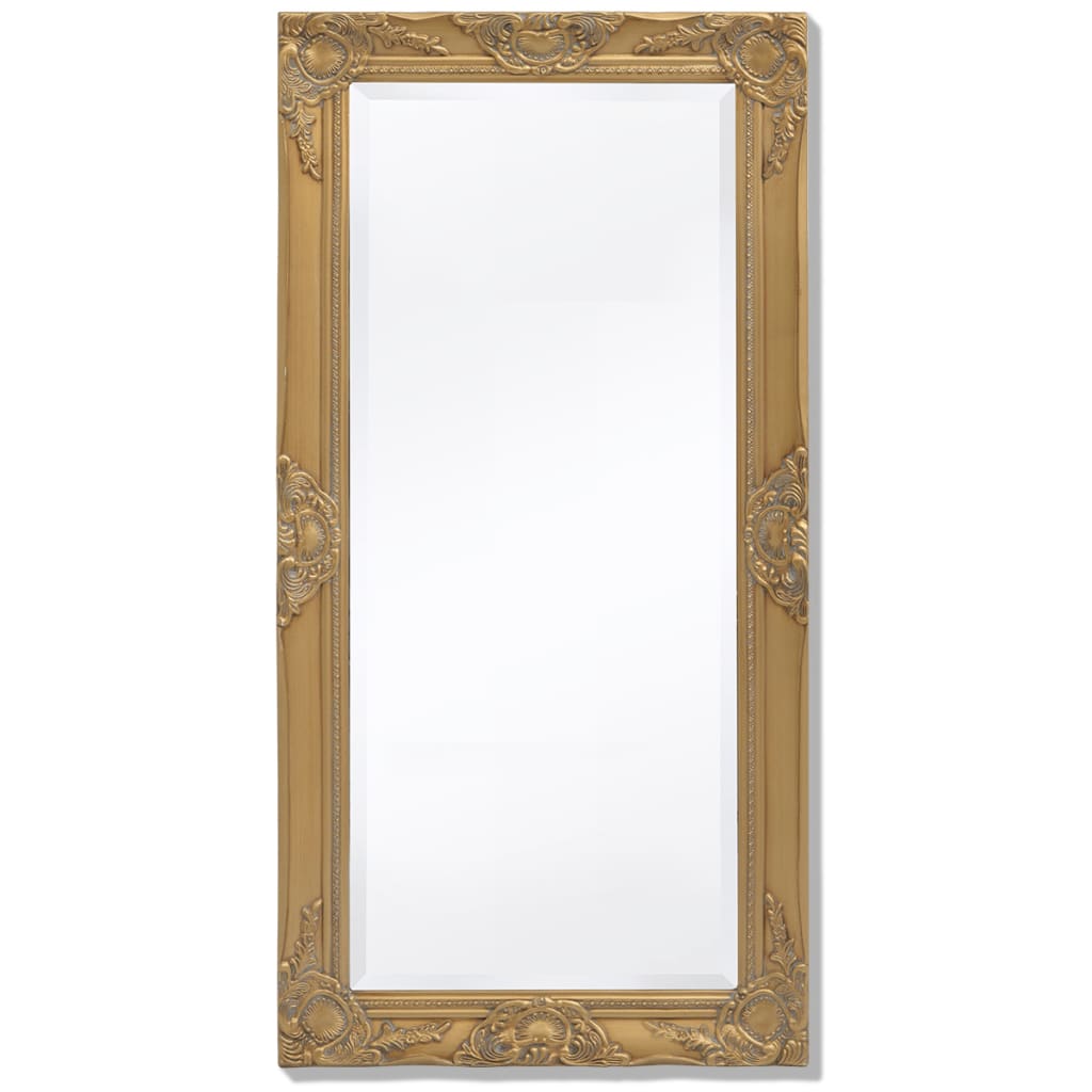 Wall Mirror Baroque Style 100x50 cm Gold