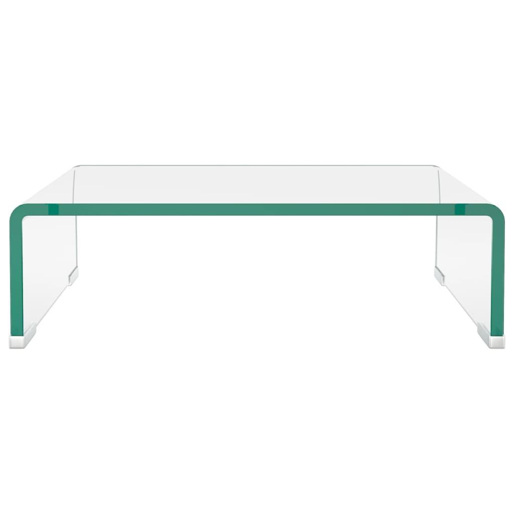 TV Stand/Monitor Riser Glass Clear 40x25x11 cm