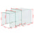 Three Piece Nesting Table Set Tempered Glass Clear