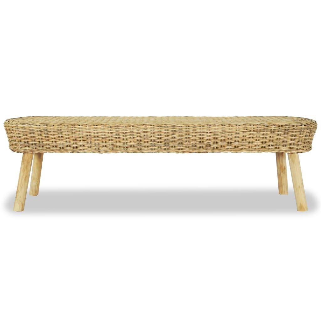 Hall Bench 160x35x45 cm Natural Rattan