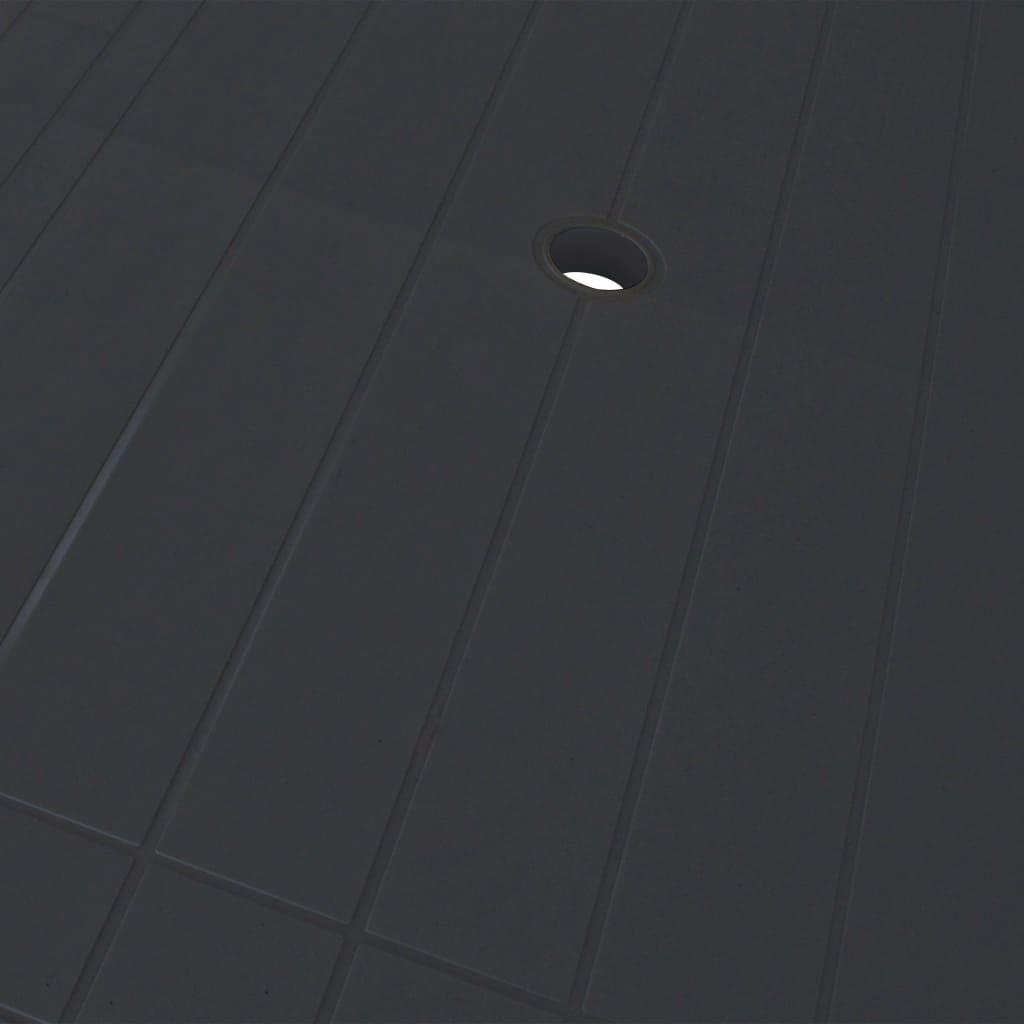 Garden Table Anthracite 126x76x72 cm Plastic