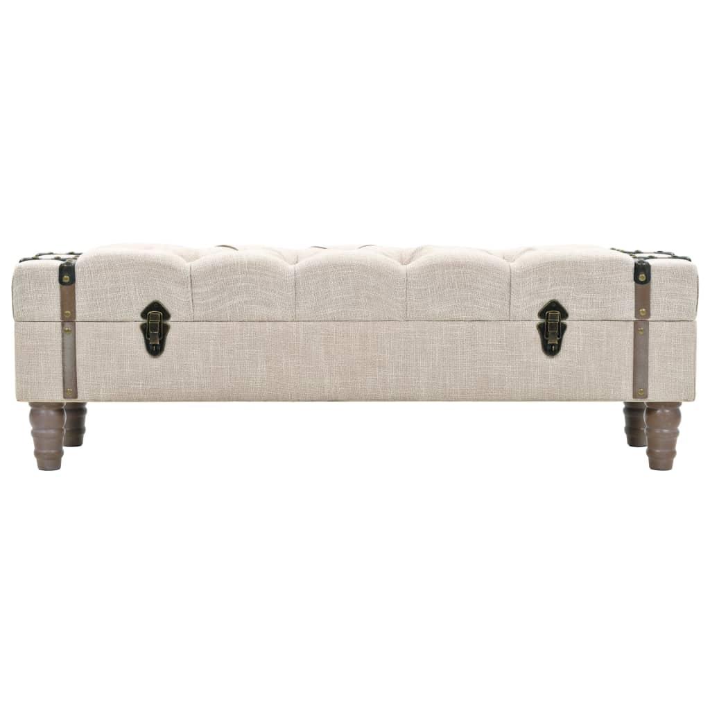 Storage Bench Solid Wood and Steel 111x34x37 cm