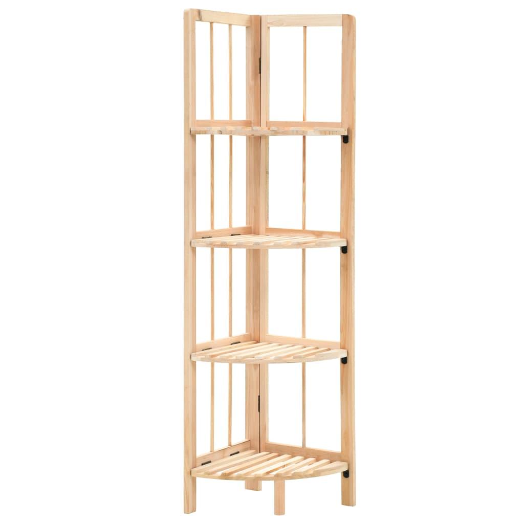 Corner Shelf Cedar Wood 27x27x110 cm