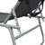 Folding Sun Lounger with Canopy Steel Grey