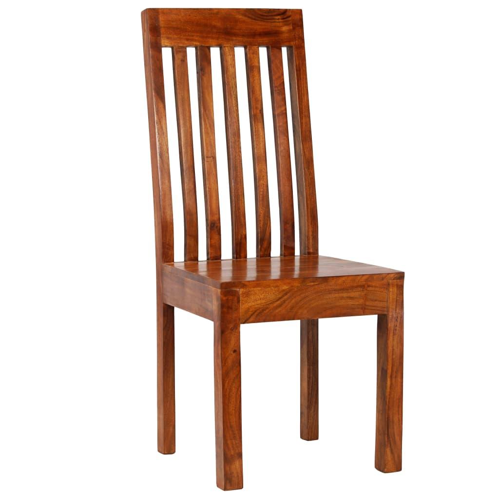 Dining Table Set 7 Pieces Solid Acacia and Mango Wood ( 245640+3x245645)