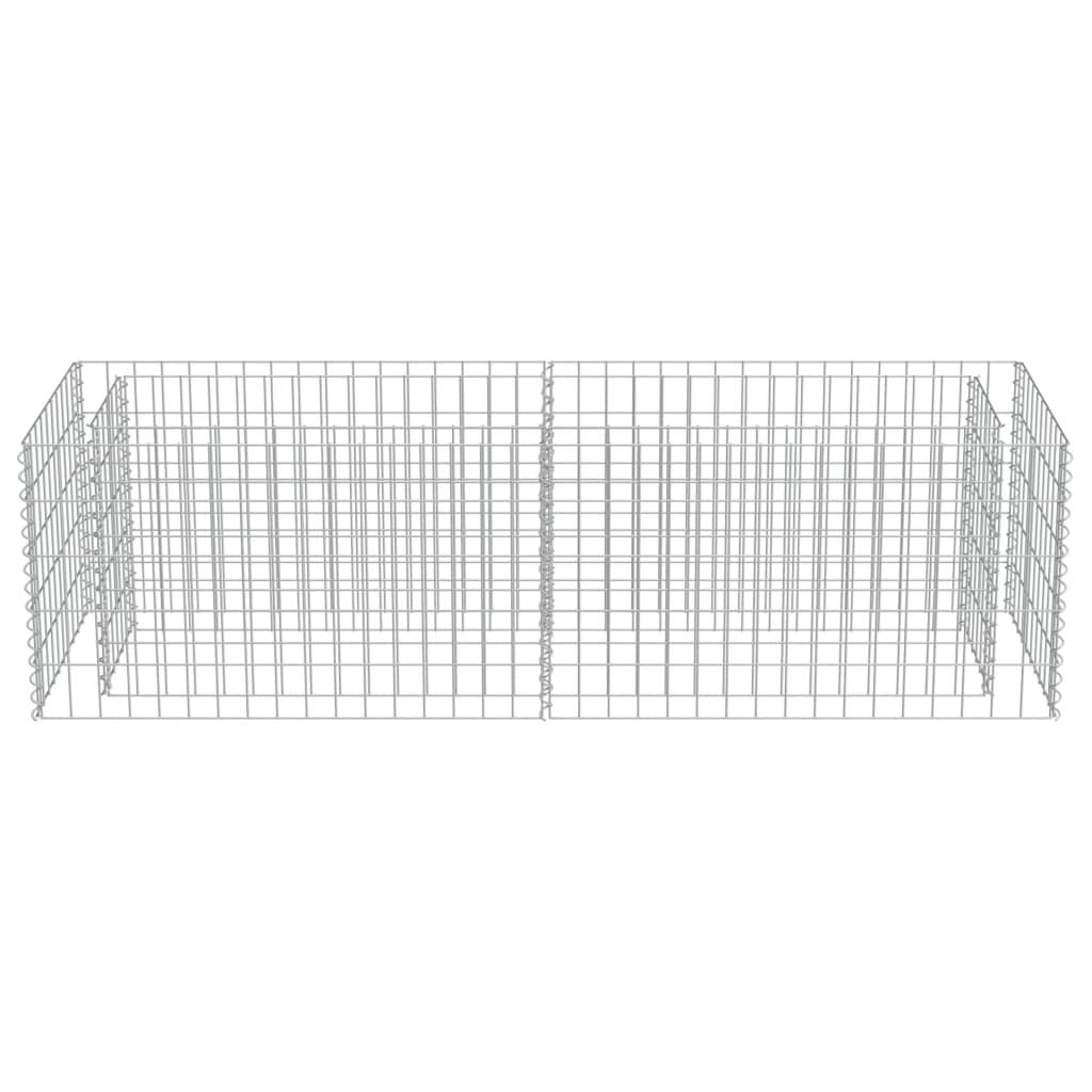 Gabion Raised Bed Galvanised Steel 180x50x50 cm