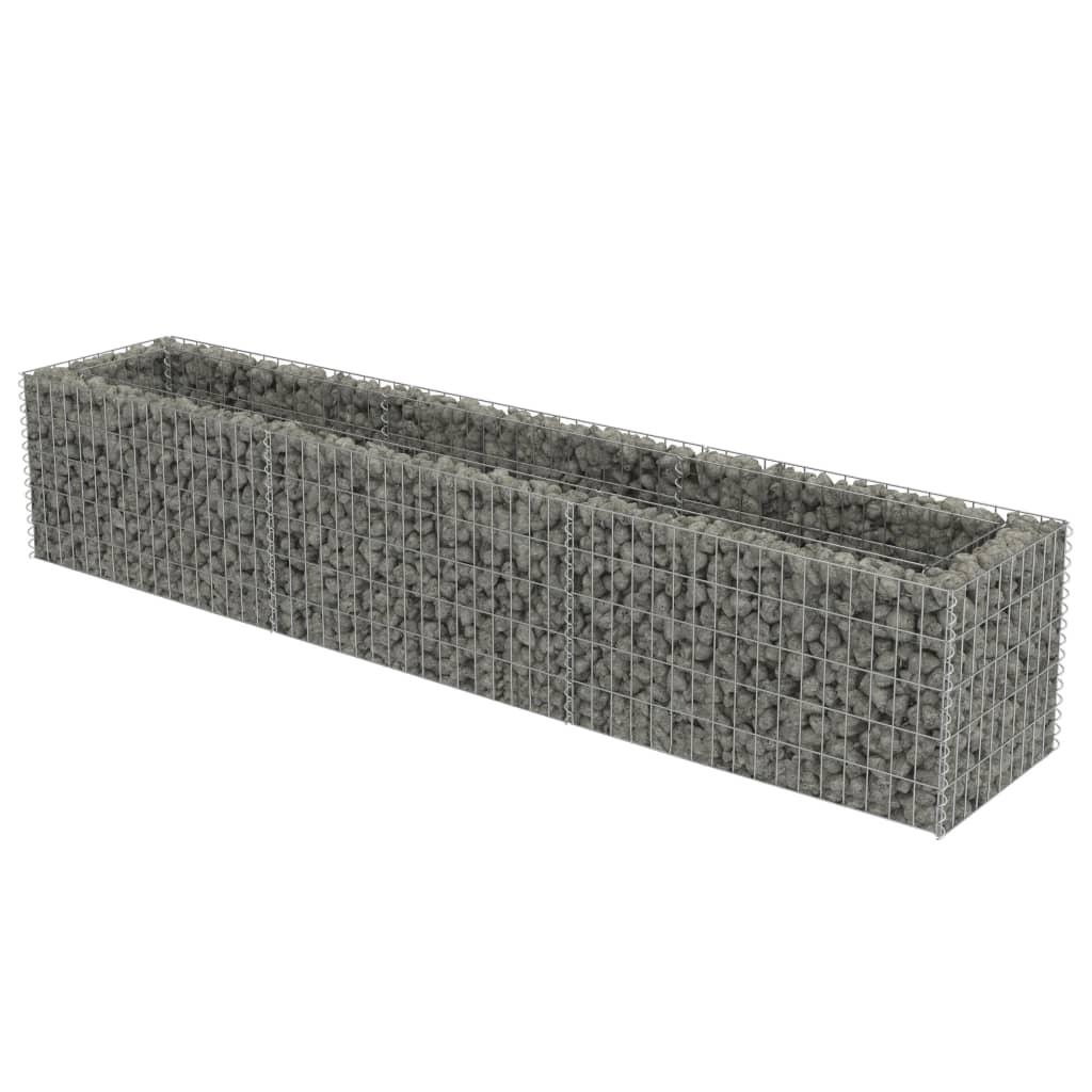 Gabion Raised Bed Galvanised Steel 270x50x50 cm