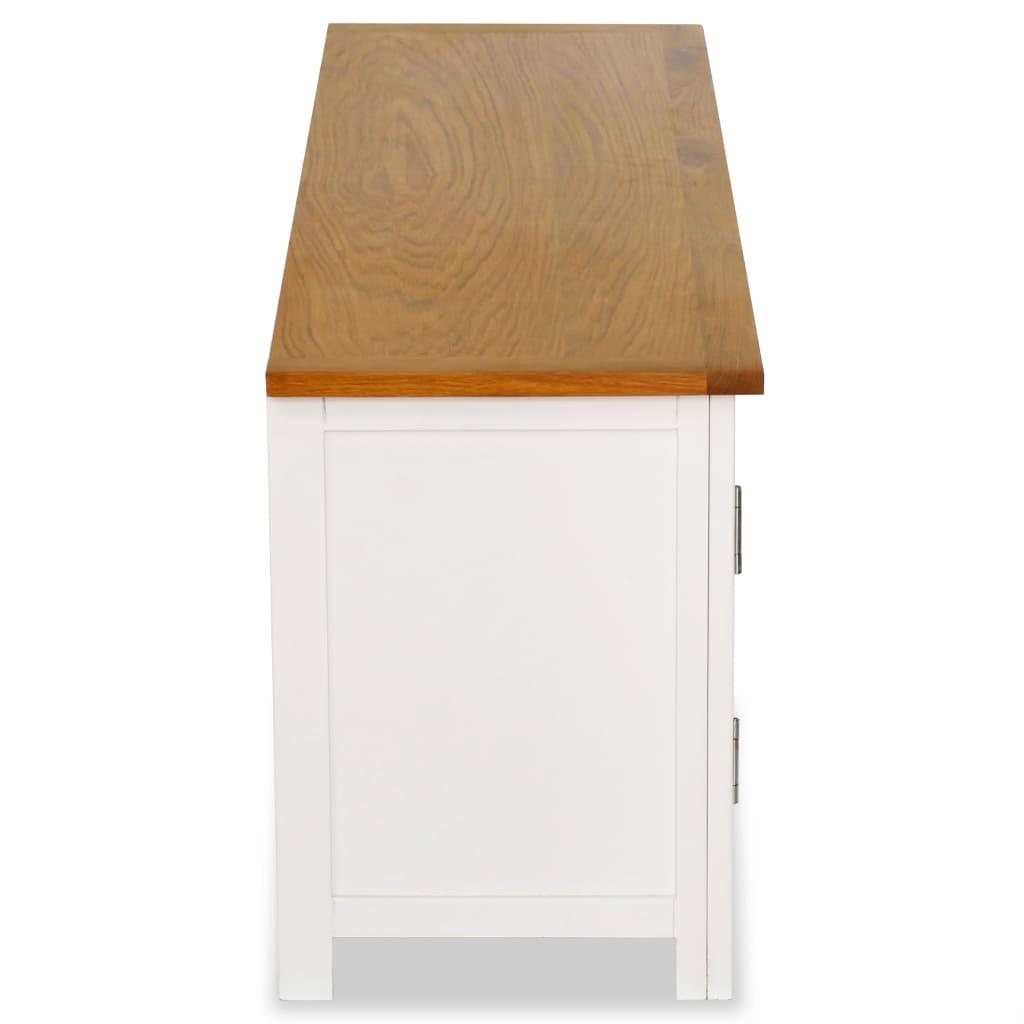 TV Cabinet 120x35x48 cm Solid Oak Wood