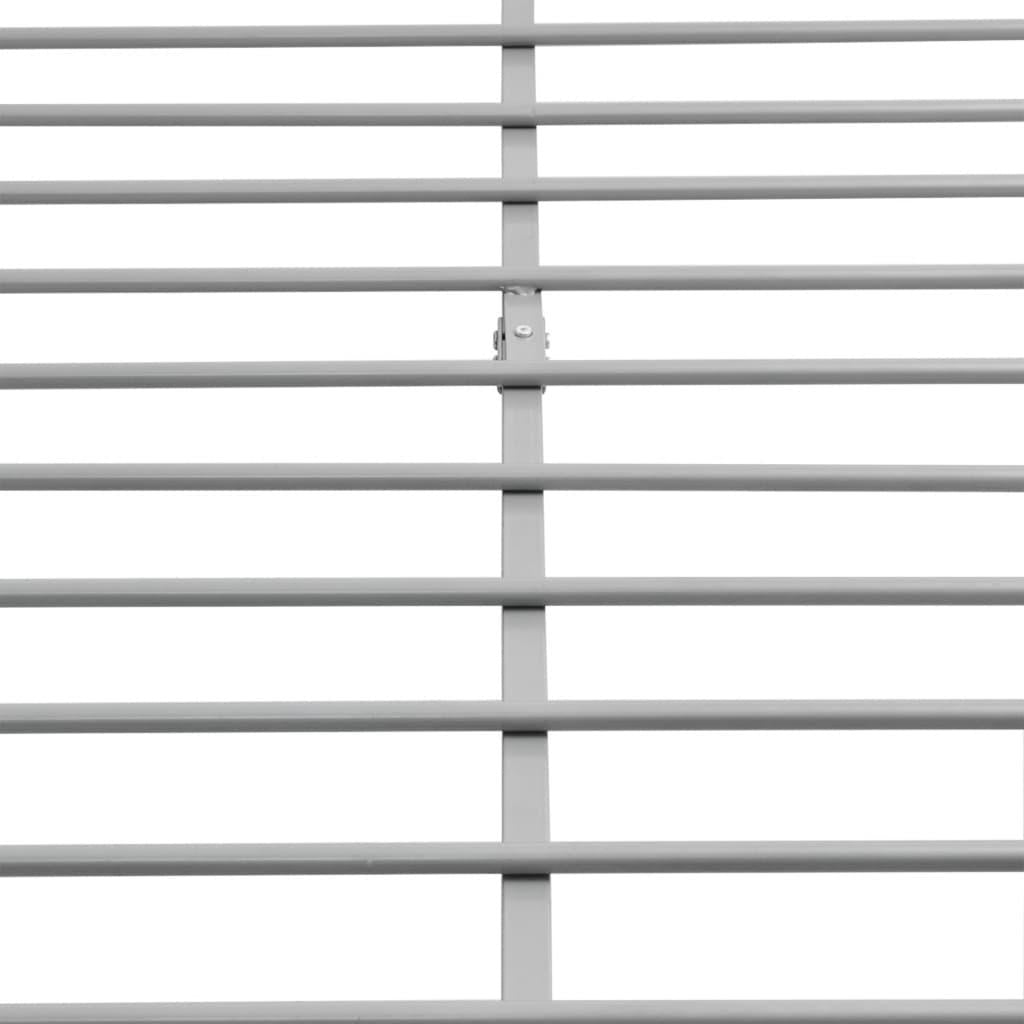 Bed Frame without Mattress Grey Metal Double Size