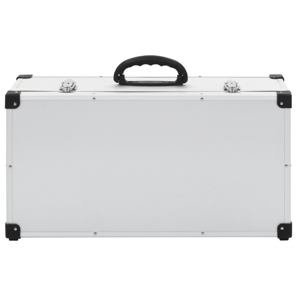 CD Case for 80 CDs Aluminium ABS Silver