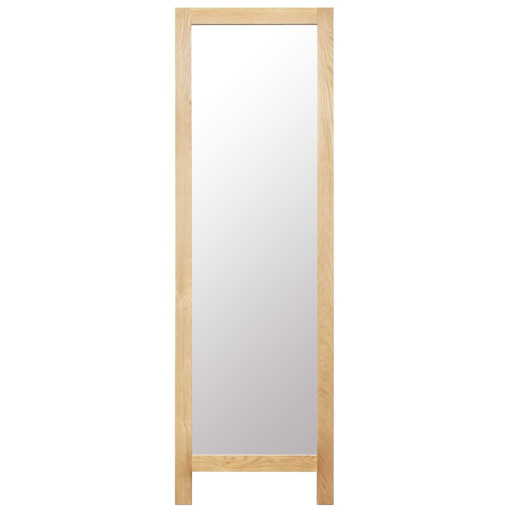 Freestanding Mirror 48x46.5x150 cm Solid Oak Wood