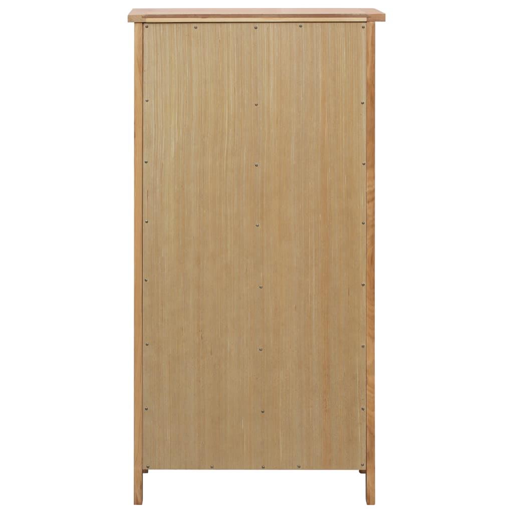 Wine Cabinet 56x32x110 cm Solid Oak Wood