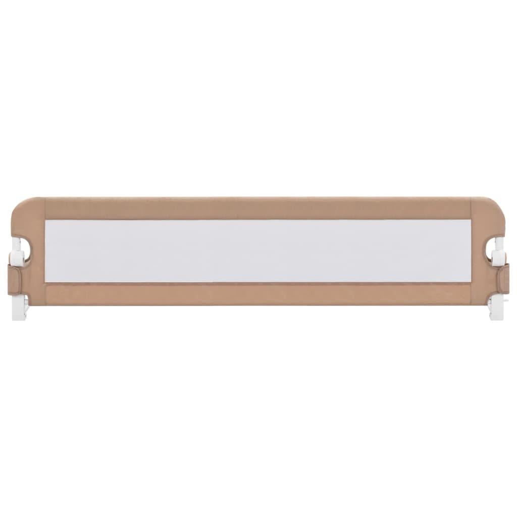 Toddler Safety Bed Rail Taupe 180x42 cm Polyester