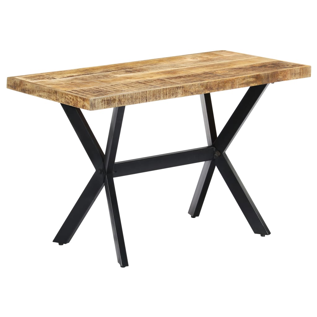 Dining Table 120x60x75 cm Solid Rough Mango Wood