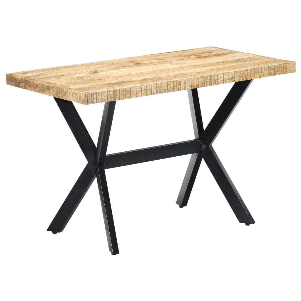 Dining Table 120x60x75 cm Solid Rough Mango Wood