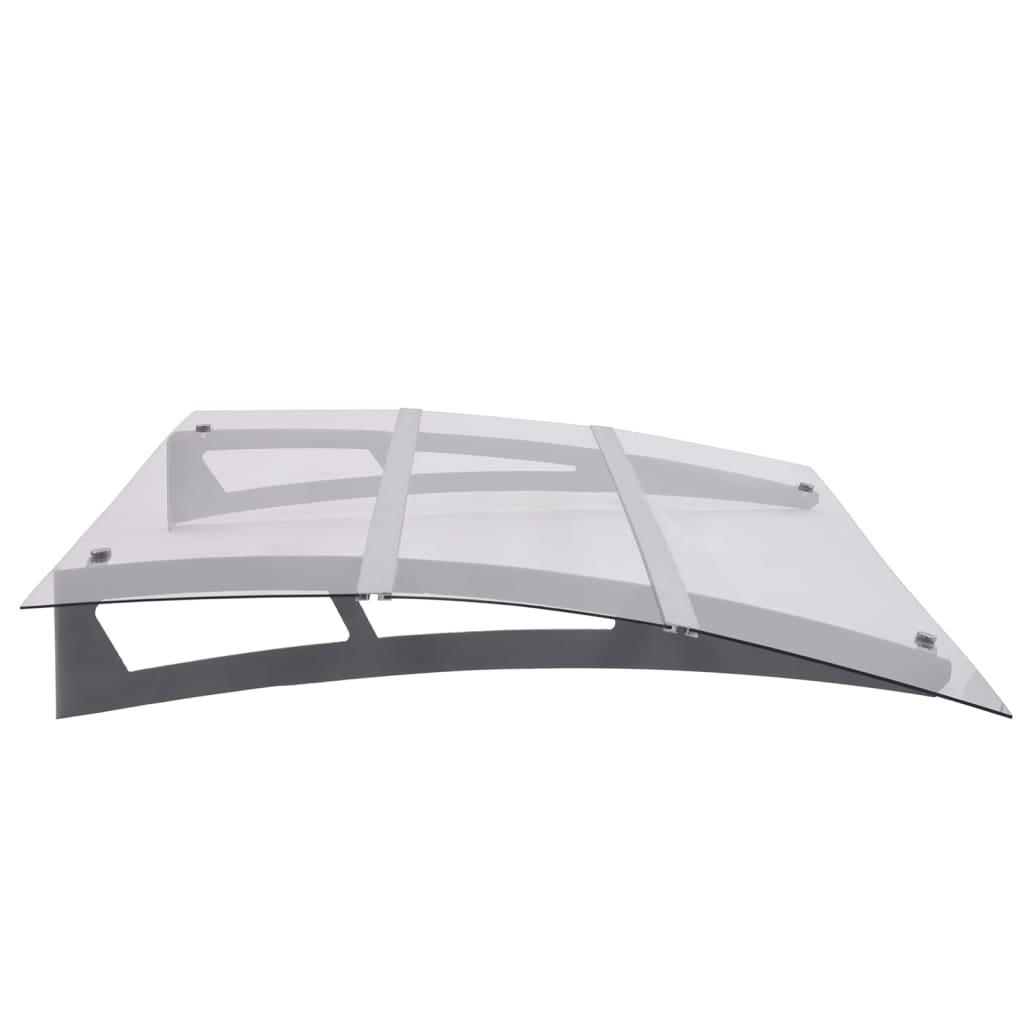 Door Canopy Silver and Transparent 150x90 cm PET