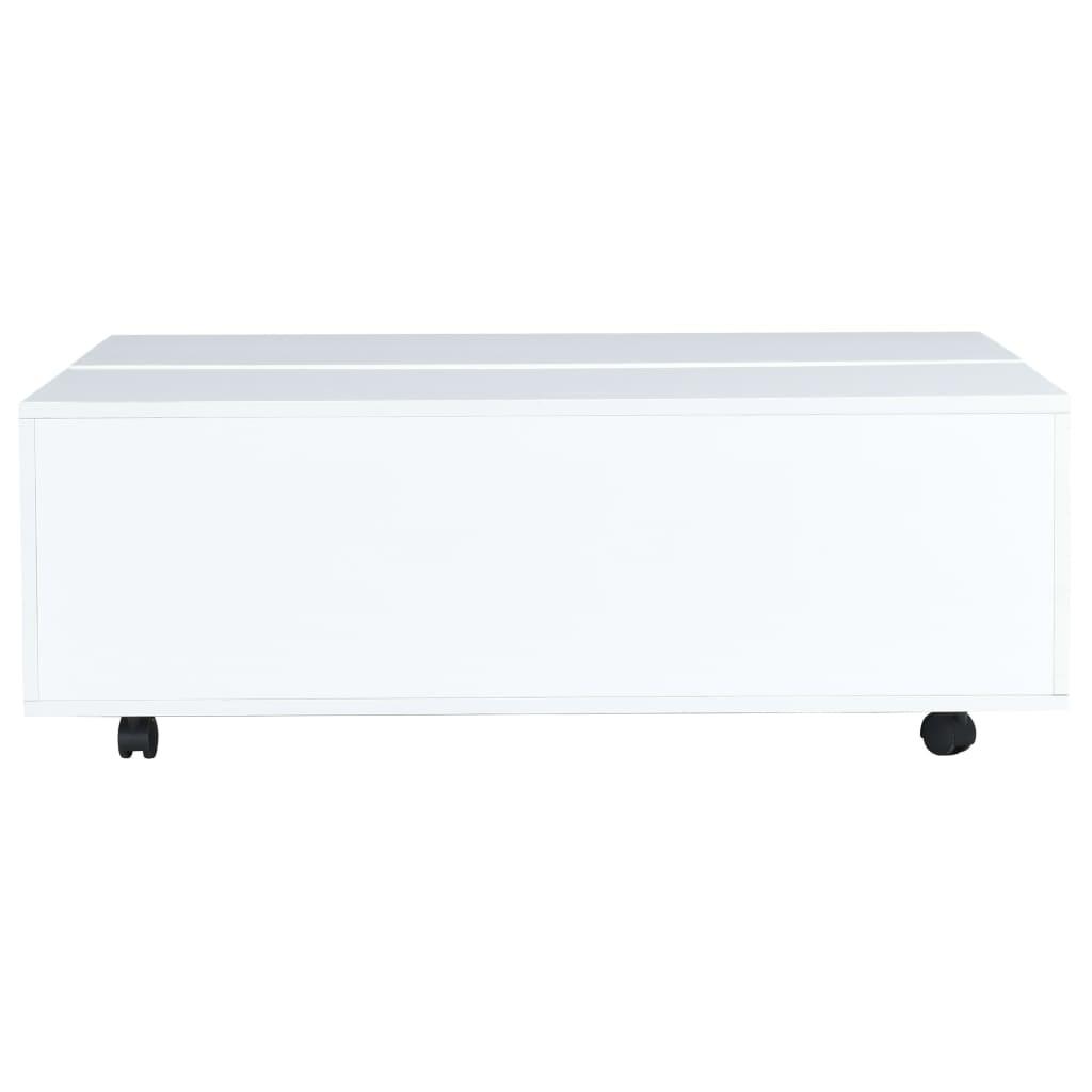Coffee Table High Gloss White 100x100x35 cm