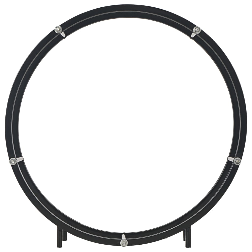 Firewood Rack Black 70x20x70 cm Steel