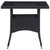 Outdoor Dining Table Black Poly Rattan and Glass