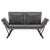 Garden Bench with Cushions 176 cm Grey Poly Rattan