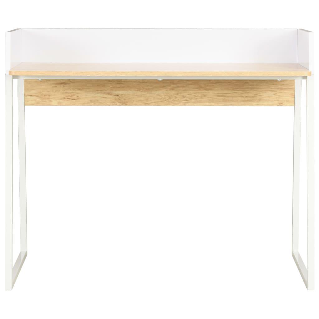 Desk White and Oak 90x60x88 cm