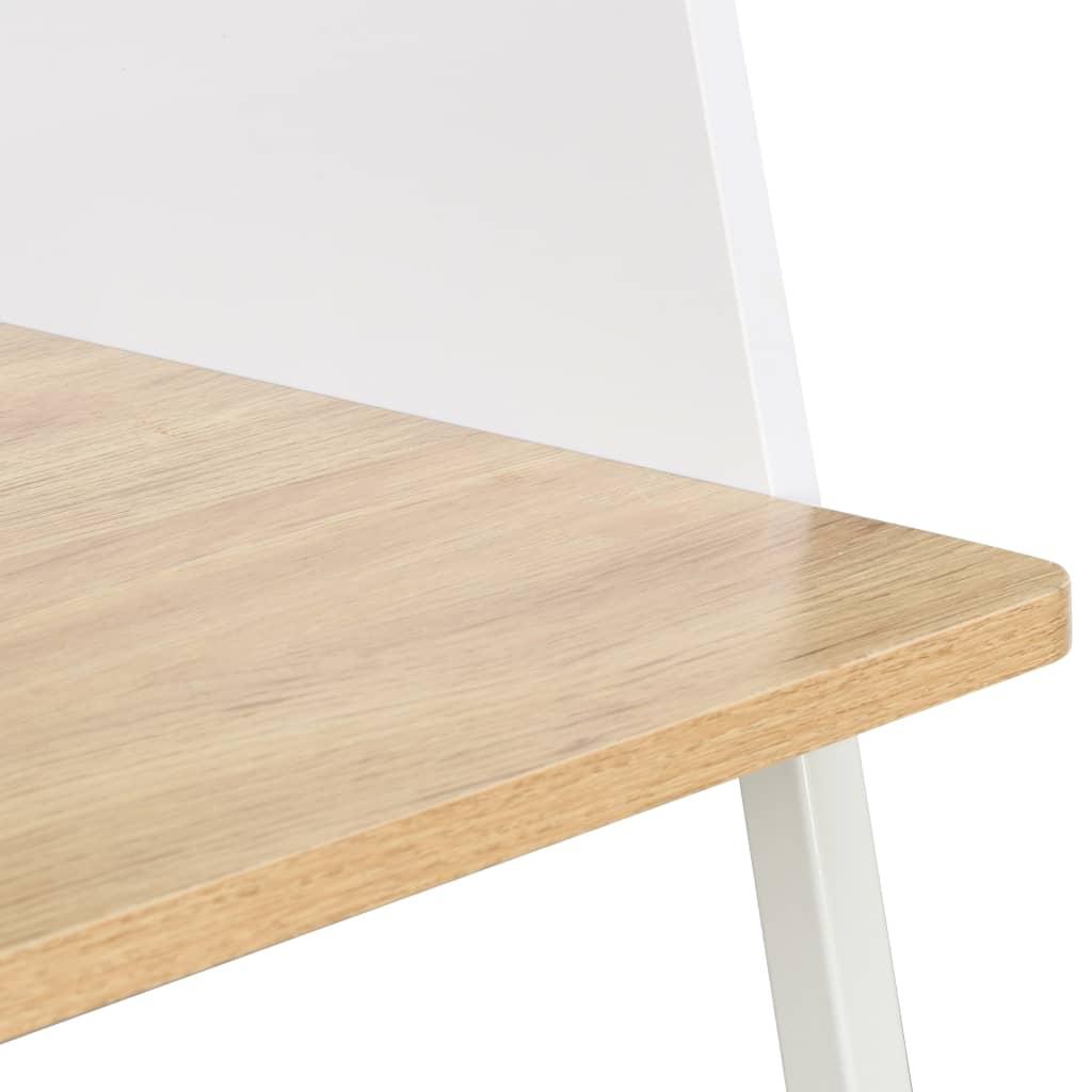 Desk White and Oak 90x60x88 cm