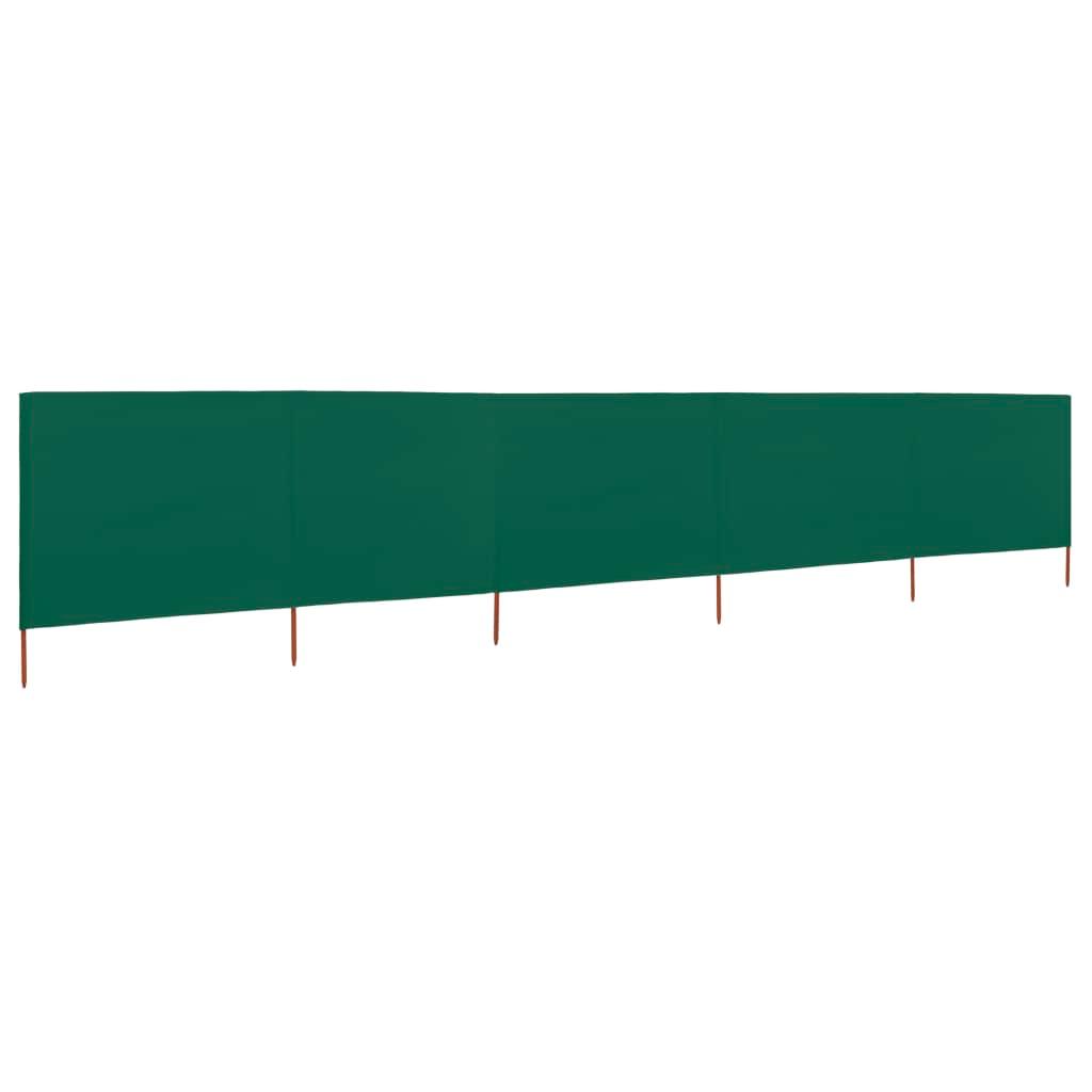 5-panel Wind Screen Fabric 600x120 cm Green