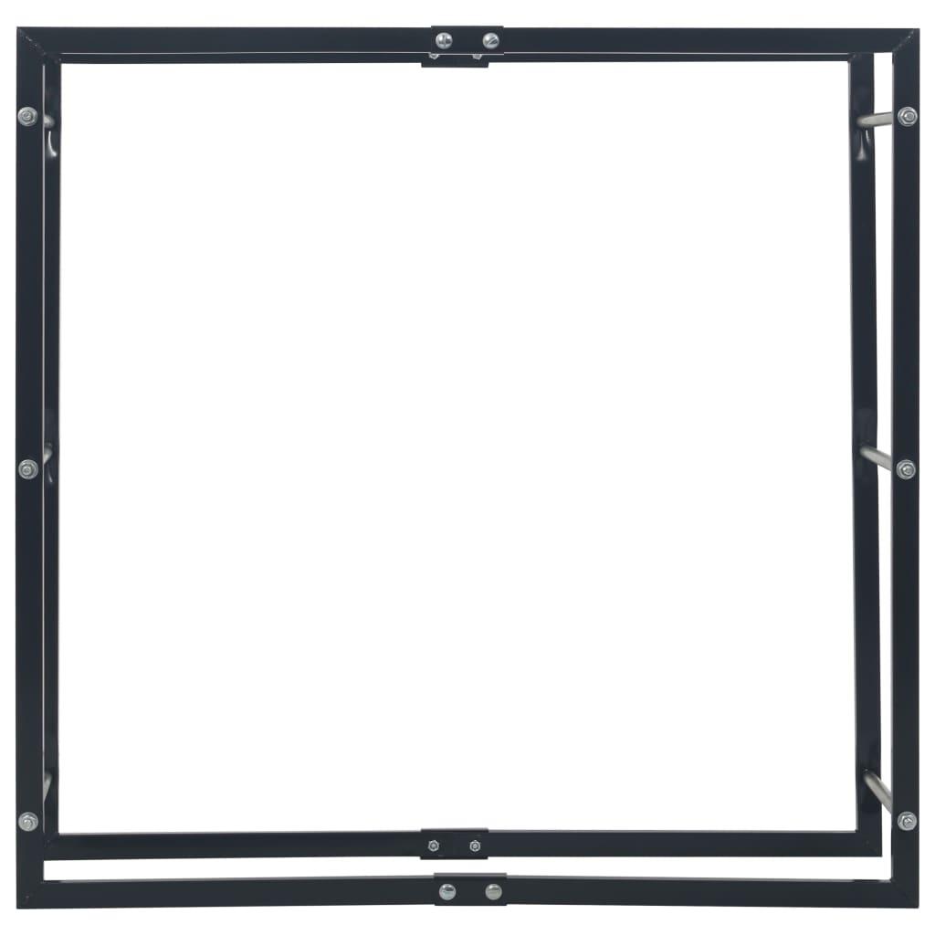Firewood Rack Black 100x25x100 cm Steel