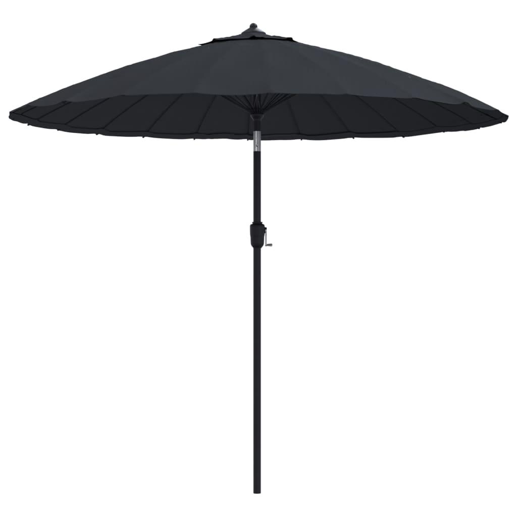 Garden Parasol with Aluminium Pole 270 cm Black