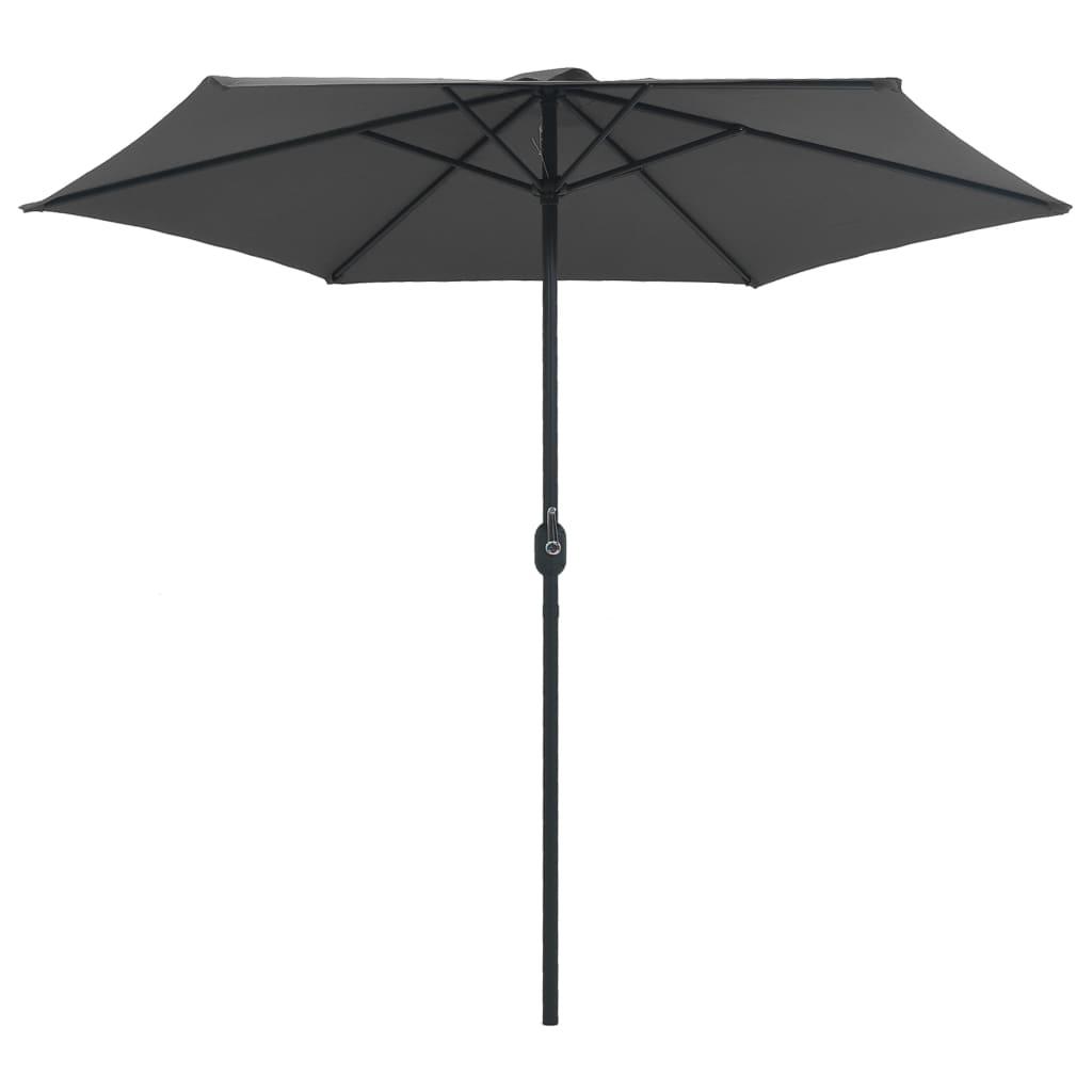 Garden Parasol with Aluminium Pole 270x246 cm Anthracite