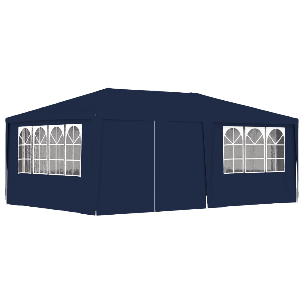 Professional Party Tent with Side Walls 4x6 m Blue 90 g/mï¿½