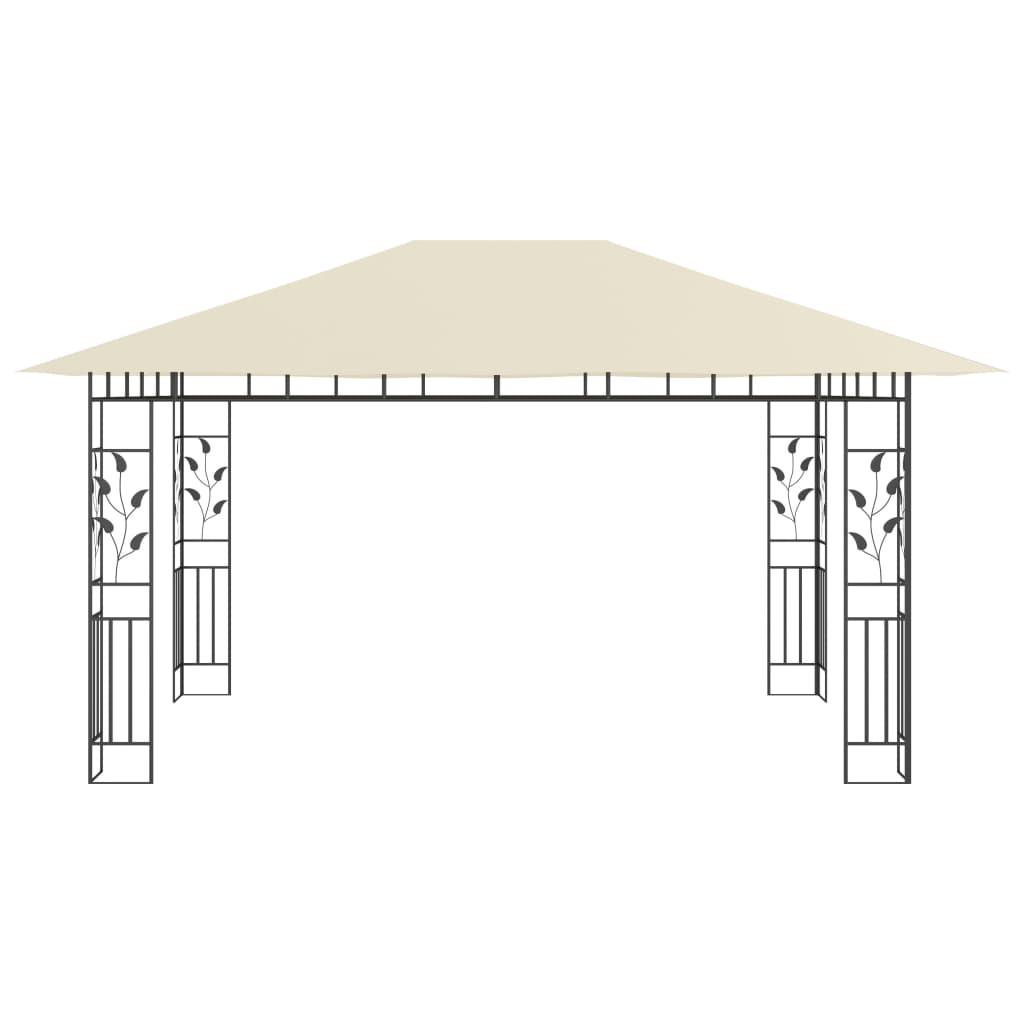 Gazebo with Mosquito Net 4x3x2.73 m Cream 180 g/m²
