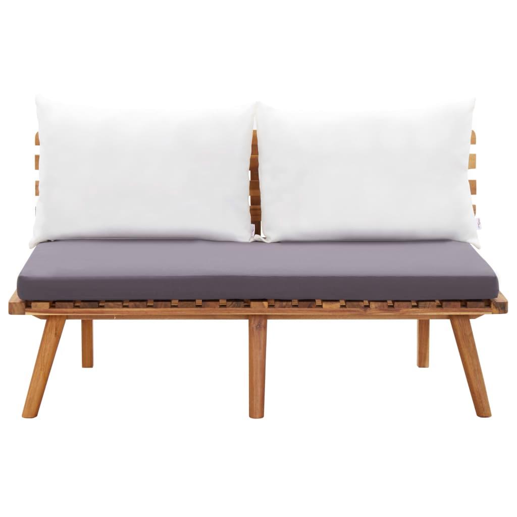 4 Piece Garden Lounge Set with Cushions Solid Acacia Wood