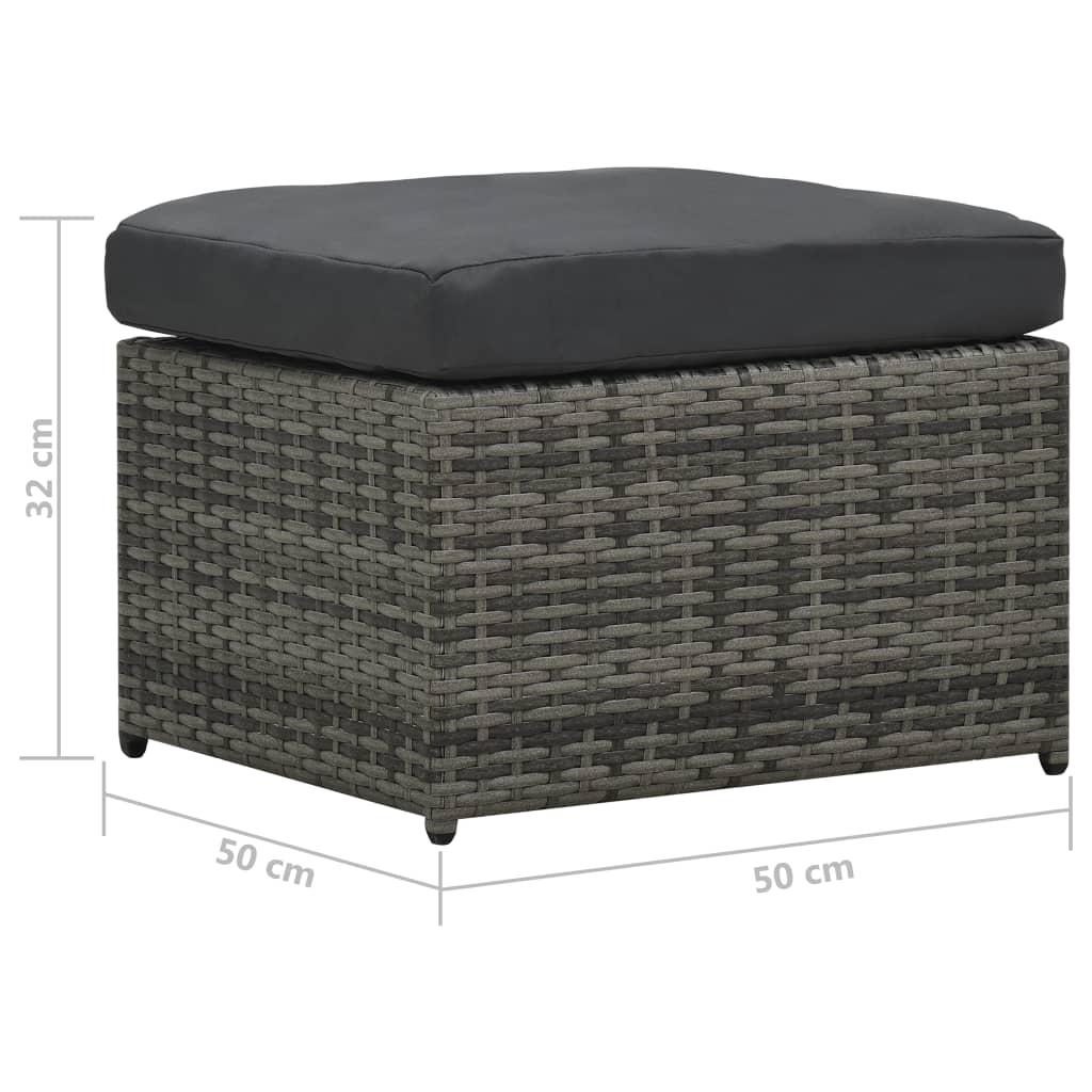 4 Piece Garden Lounge Set with Cushions Poly Rattan Anthracite
