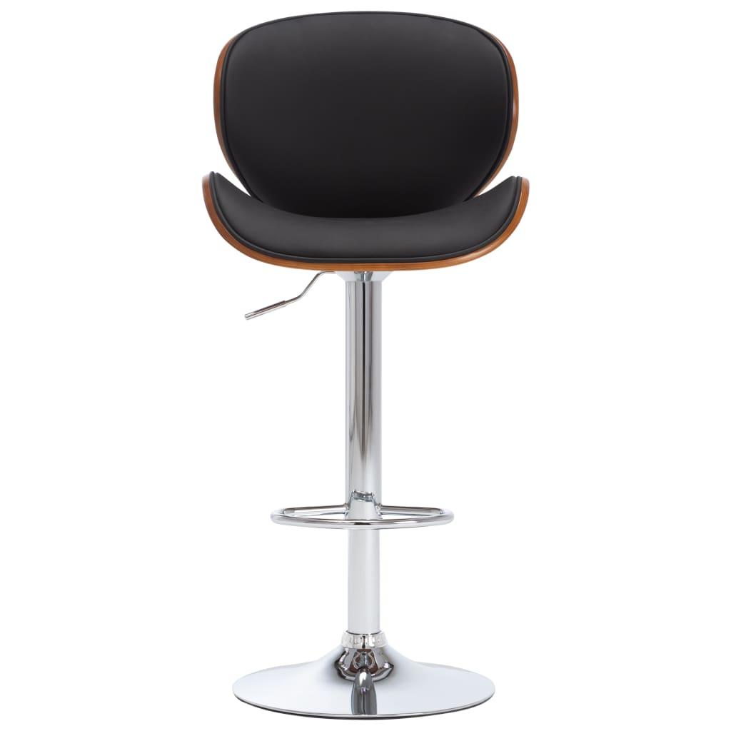Bar Stool Black Faux Leather