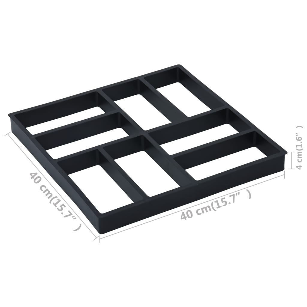 Pavement Moulds 2 pcs 40x40x4 cm Plastic