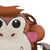 3 Piece Kids' Garden Bistro Set with Parasol Brown