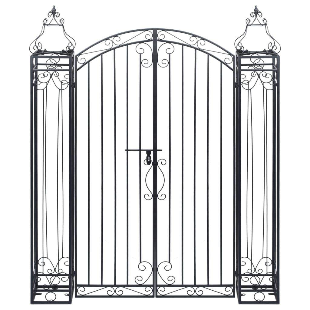Ornamental Garden Gate Wrought Iron 122x20.5x160 cm