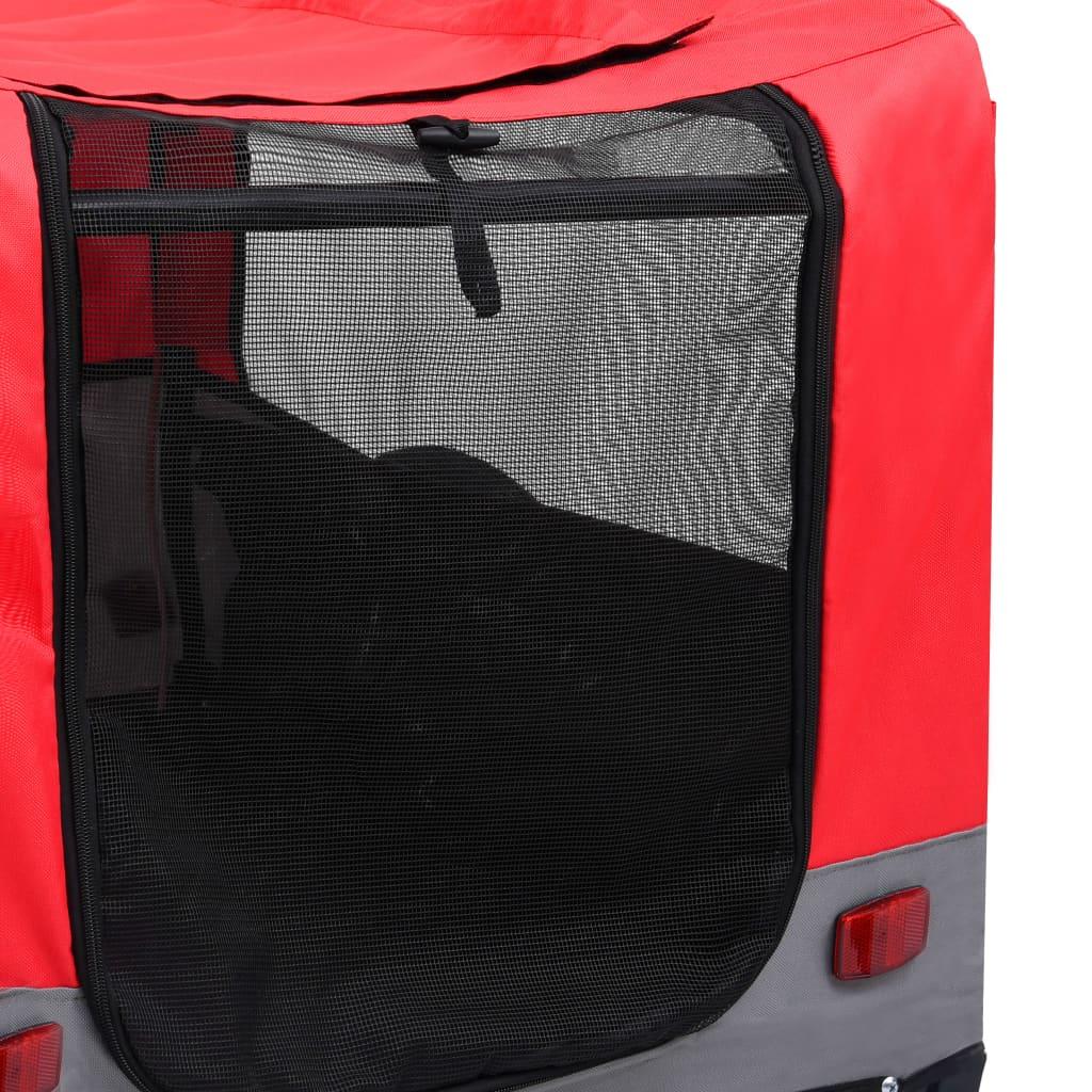 2-in-1 Pet Bike Trailer and Jogging Stroller Red and Grey