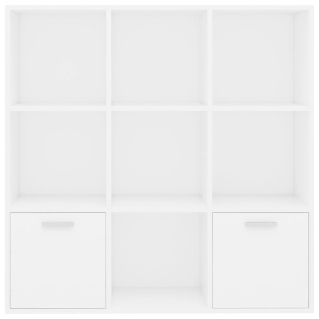 Book Cabinet White 98x30x98 cm Engineered Wood