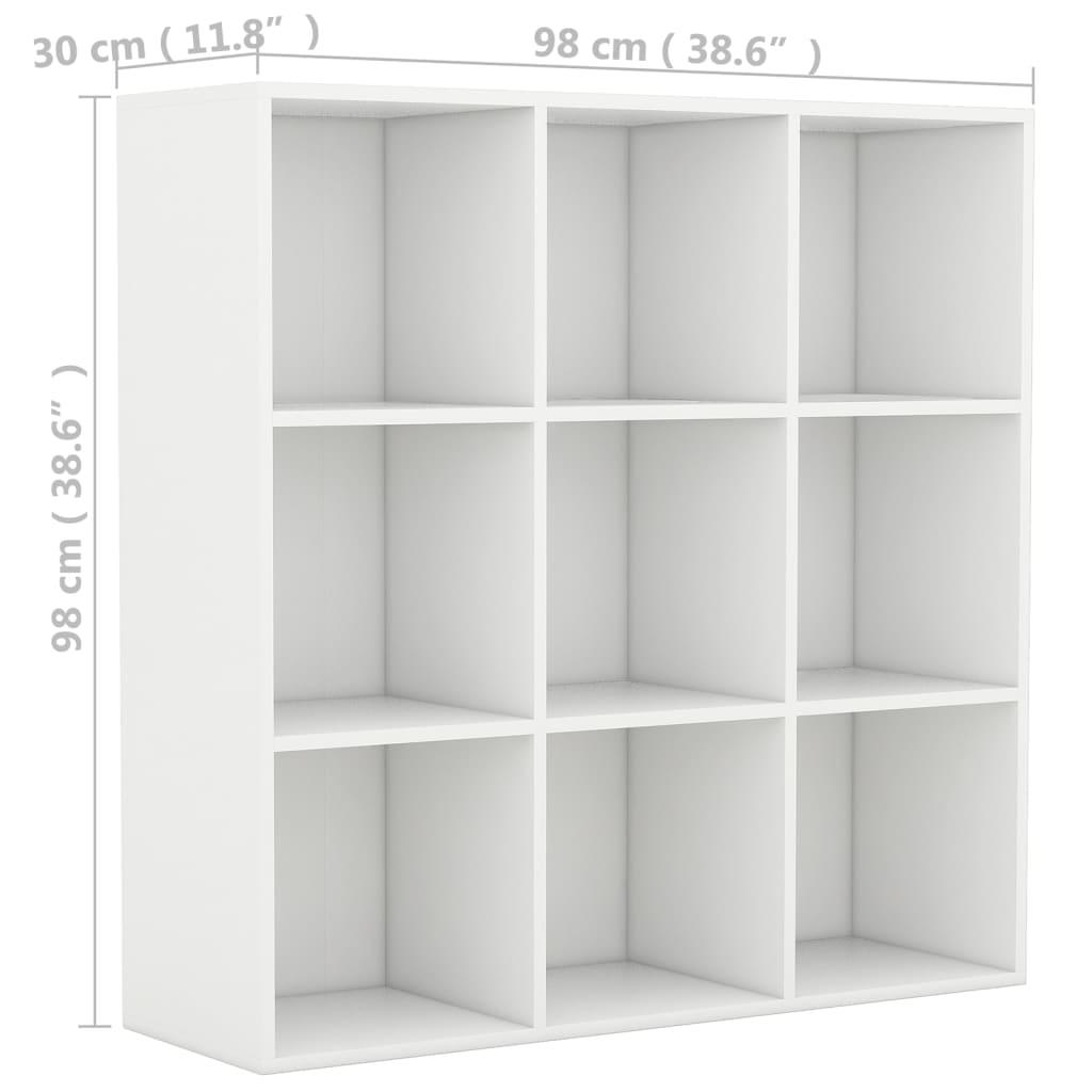 Book Cabinet White 98x29x97.5 cm Engineered Wood