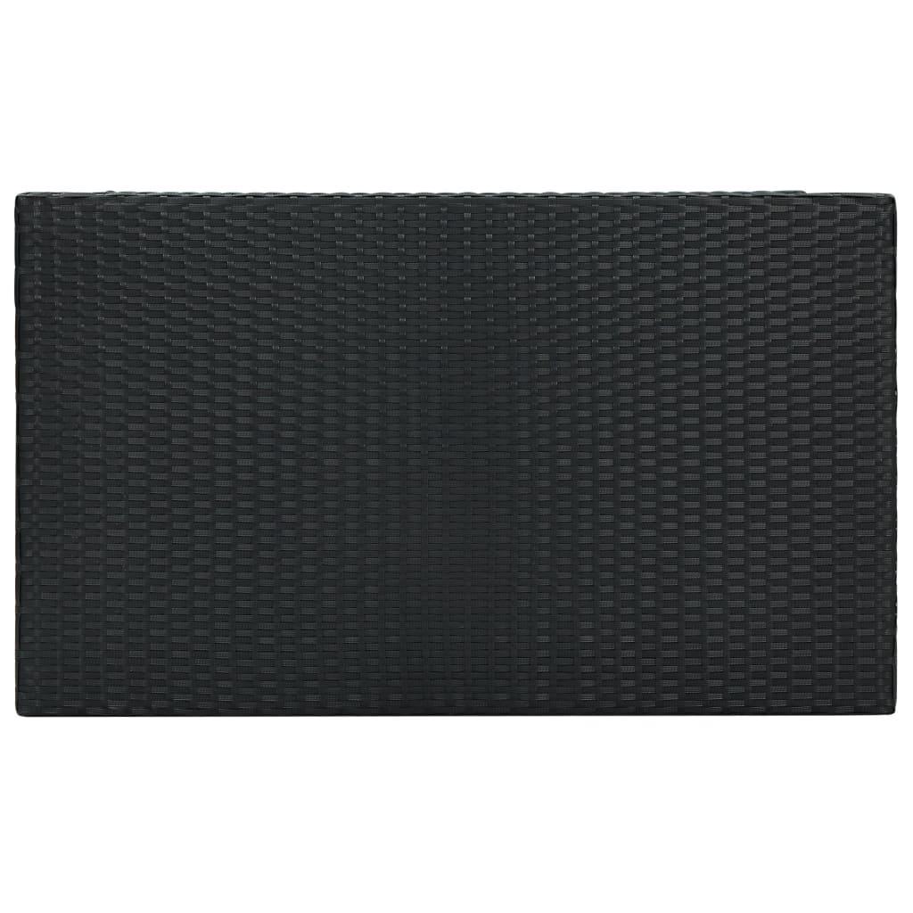 Garden Bar Table Black 100x60.5x110.5 cm Poly Rattan